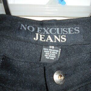 Black "No Excuses Jeans"- Soft- Size 7/8  New